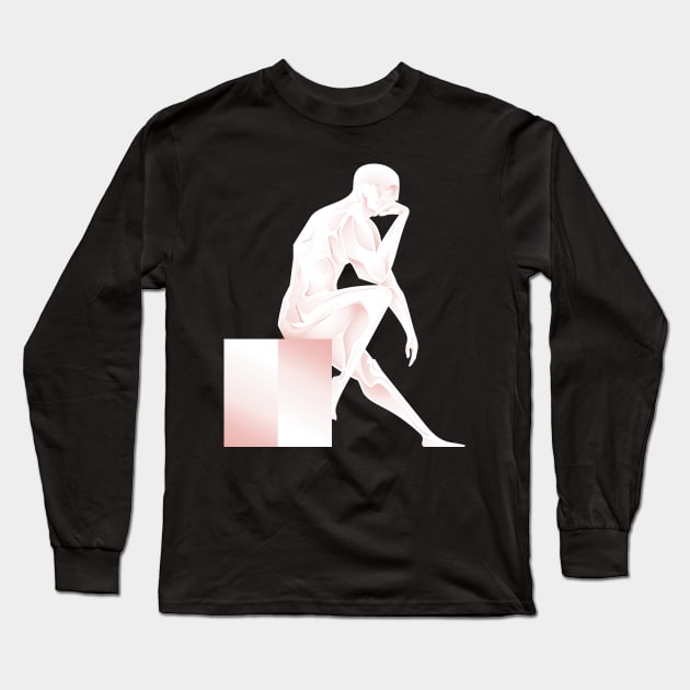 The Thinker Alone Long Sleeve T-Shirt by Jtah